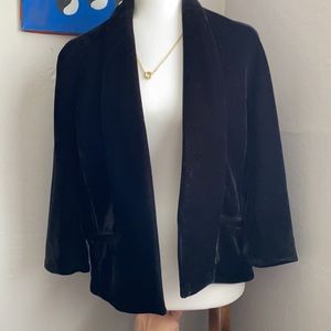 Zara cropped velvet jacket